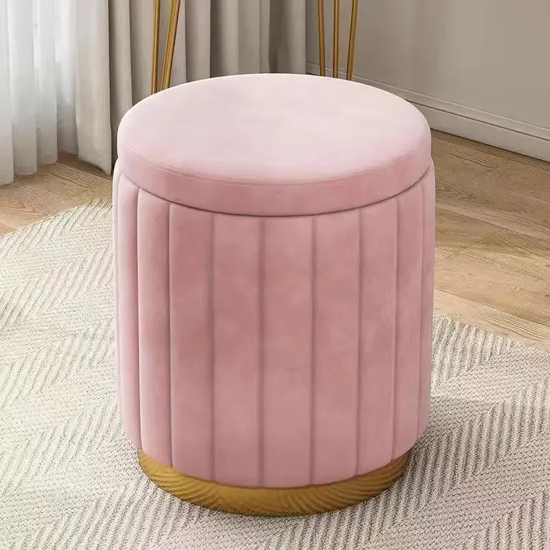 Light Luxury Makeup Stools Round Stool Chairs Dressing Stool Vanity Chair Storages Bench Bedrooms Sofas Side Stools Furniture