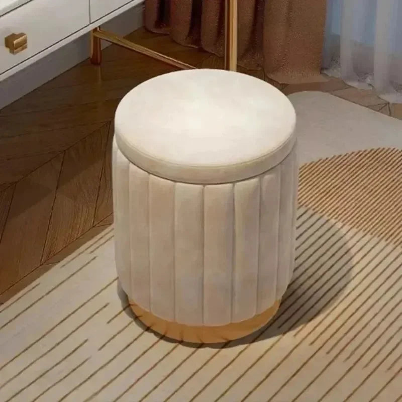Light Luxury Makeup Stools Round Stool Chairs Dressing Stool Vanity Chair Storages Bench Bedrooms Sofas Side Stools Furniture