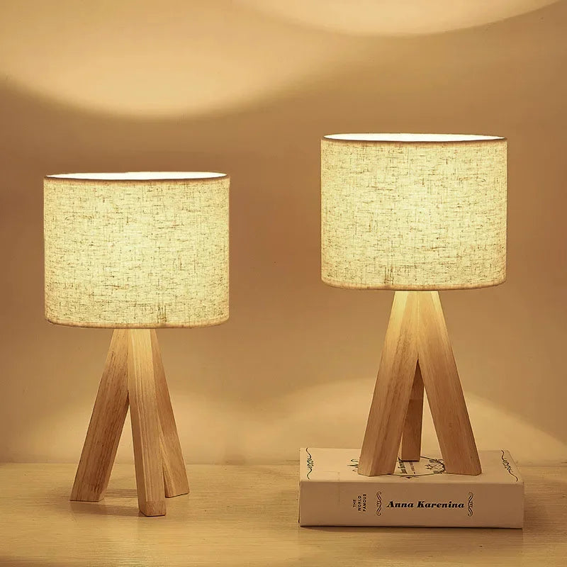 Nordic Table Lamp Modern Art Desk Lamp Home Decor Fixture Fabric Bedside Lamp With Switch Interior Read Light For Bedroom Study