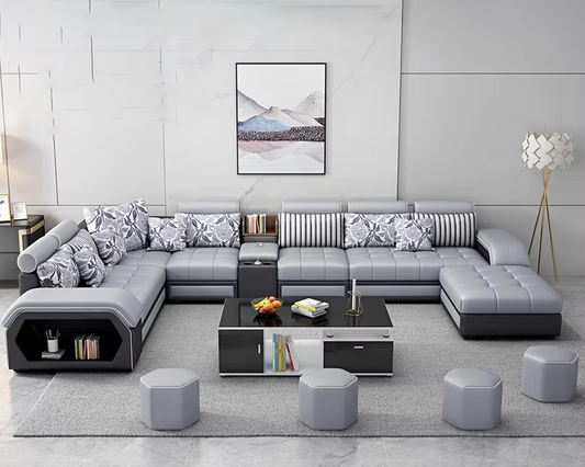 The Argent Luxe Sofa Set