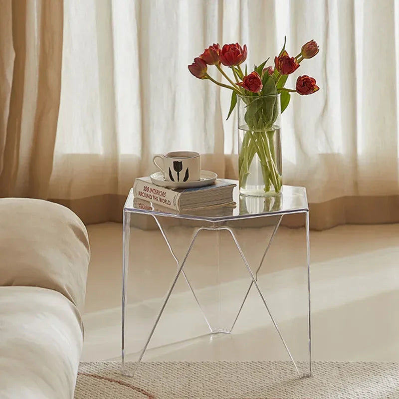 Acrylic Transparent Coffee Table Living Room Sofa Table Web Celebrity Bedroom Table Indoor Style Furniture Stylish Clear