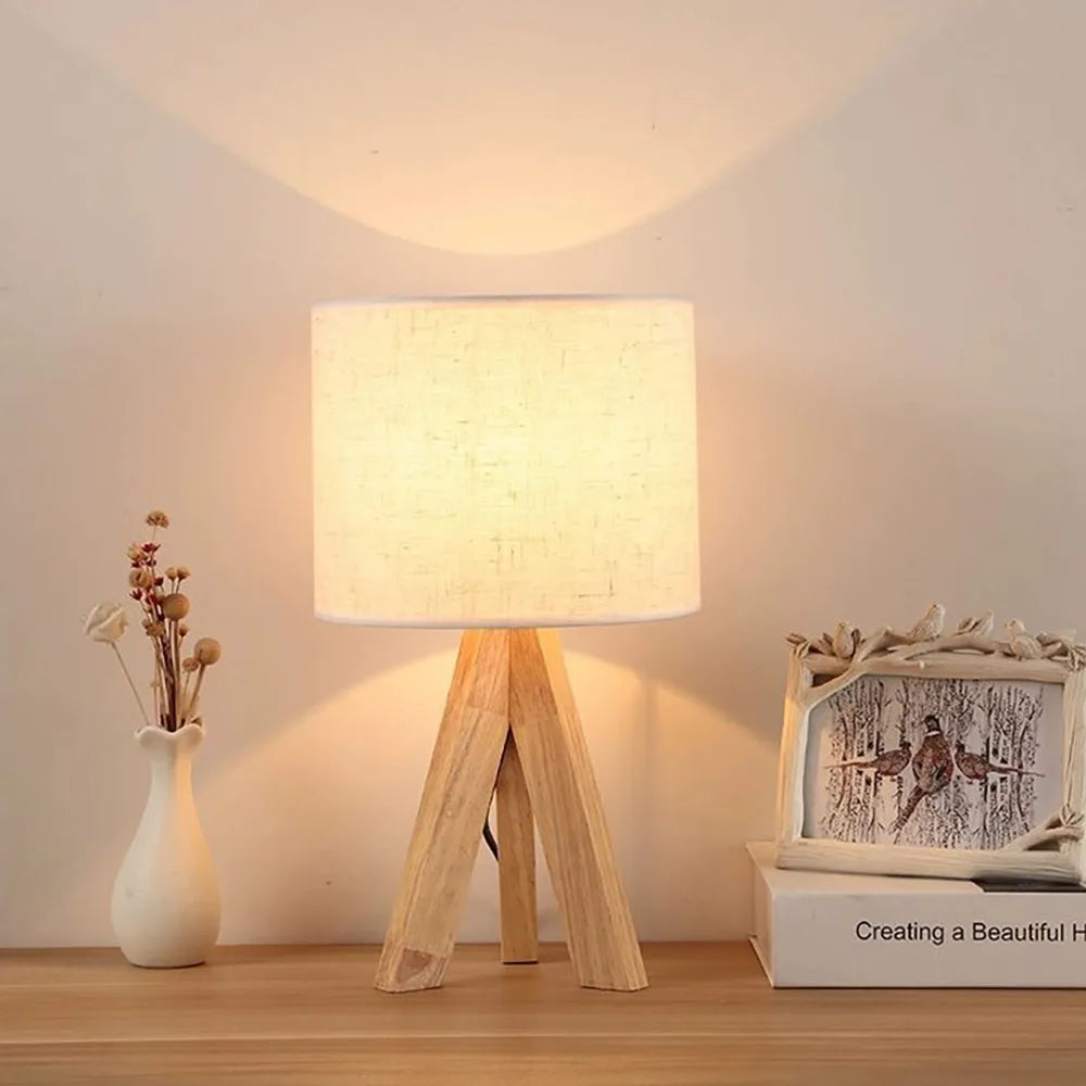 Nordic Table Lamp Modern Art Desk Lamp Home Decor Fixture Fabric Bedside Lamp With Switch Interior Read Light For Bedroom Study