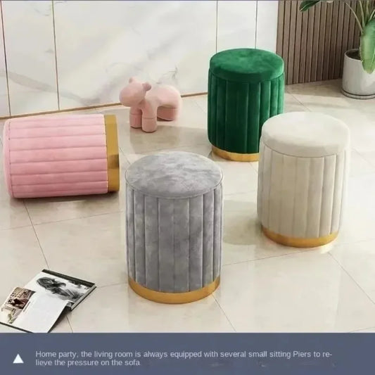 Light Luxury Makeup Stools Round Stool Chairs Dressing Stool Vanity Chair Storages Bench Bedrooms Sofas Side Stools Furniture